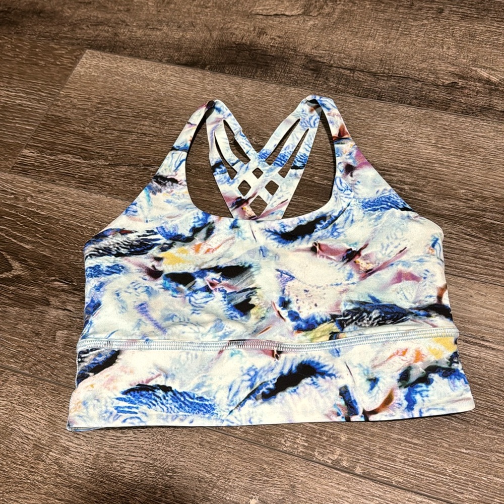 Lululemon Mind Over Miles Sports Bra Exposure Multi